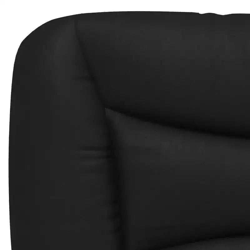 Cadre de lit complet vidaXL à LED Noir/Blanc - 137x190 cm avec finition en similicuir, lattes en contreplaqué et coussin de tête de lit confortable