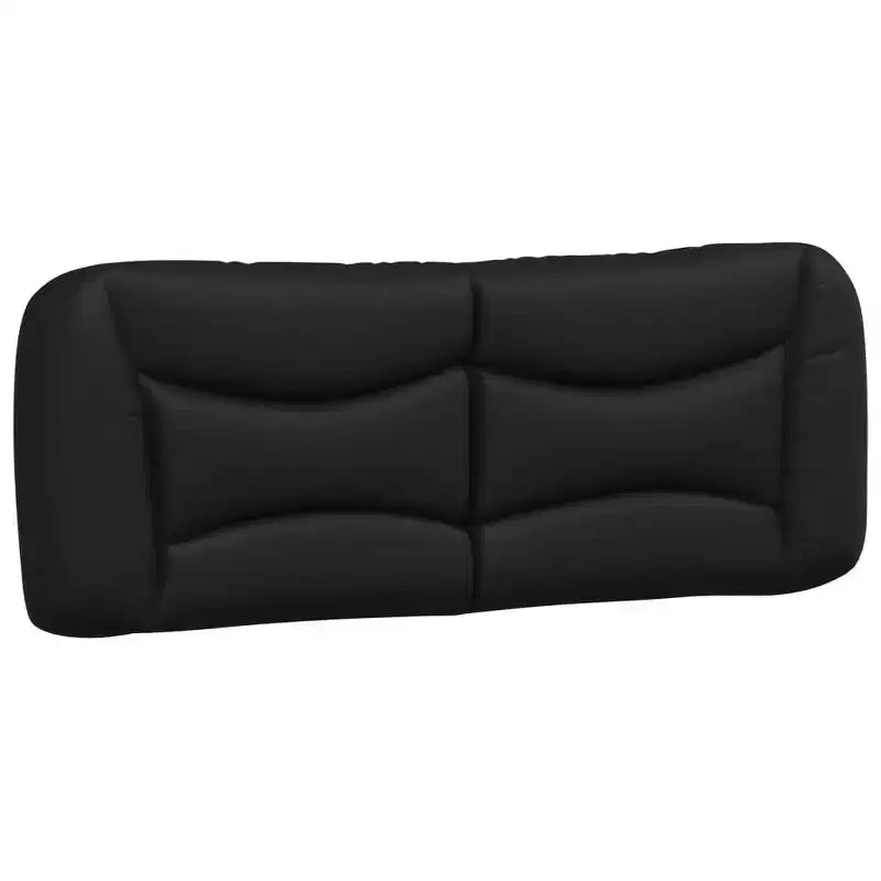 Cadre de lit complet vidaXL à LED Noir/Blanc - 137x190 cm avec finition en similicuir, lattes en contreplaqué et coussin de tête de lit confortable