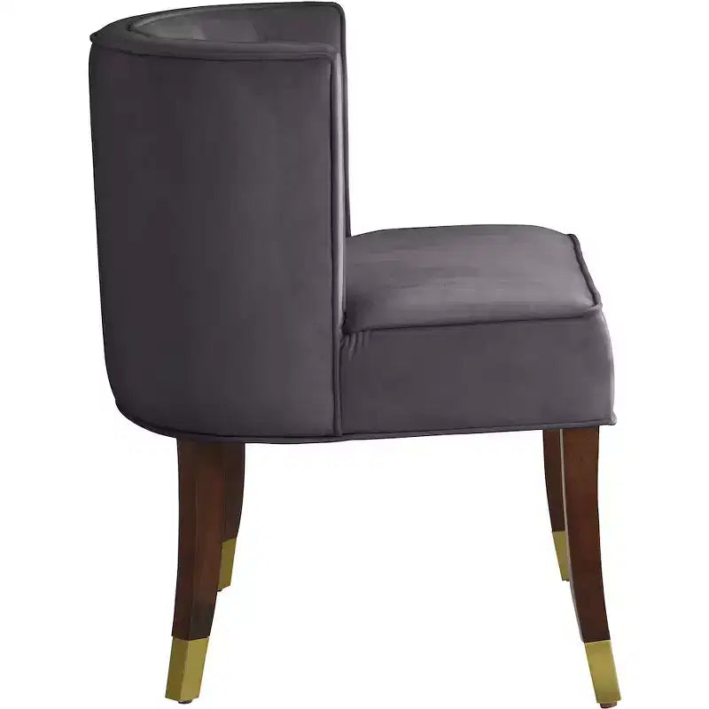Meridian Furniture, Chaises de salle à manger en velours Perry, lot de 2
