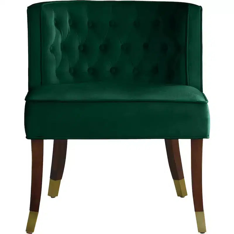 Meridian Furniture, Chaises de salle à manger en velours Perry, lot de 2