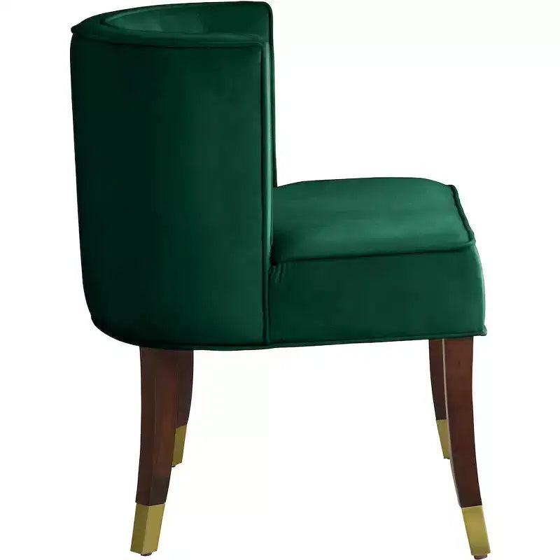 Meridian Furniture, Chaises de salle à manger en velours Perry, lot de 2