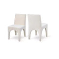 Meridian Furniture,Gramercy Linen Textured Fabric Dining Chair, Set of 2