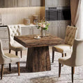 Lantine Square Dining Table for 4, 31.5-Inch Small Kitchen Table with Sturdy Pedestal Base, for Dining Room, Living Room, Kitchen