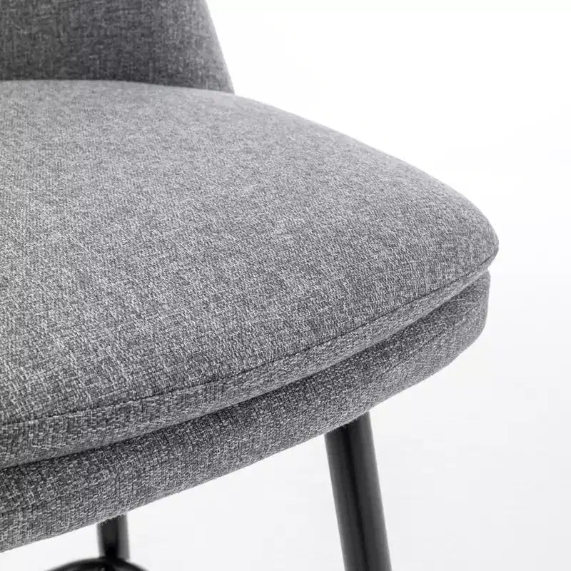 MAYEERTY Lot de 2 tabourets de bar pivotants à hauteur de comptoir, pivot à 360°, hauteur d'assise 65 cm, revêtement en lin gris, pour îlot de cuisine et pub