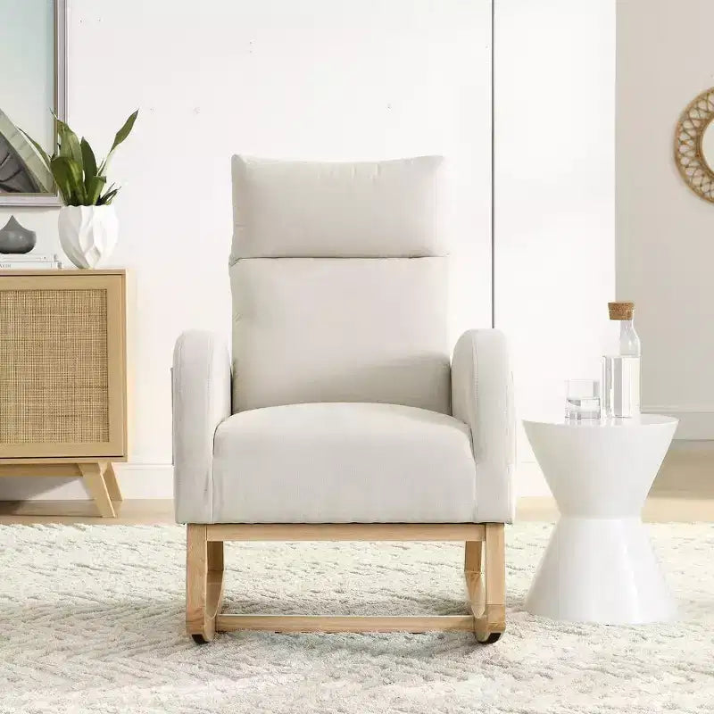 Fauteuil à bascule Acekool Boucle - Planeur moelleux avec poches latérales et dossier haut