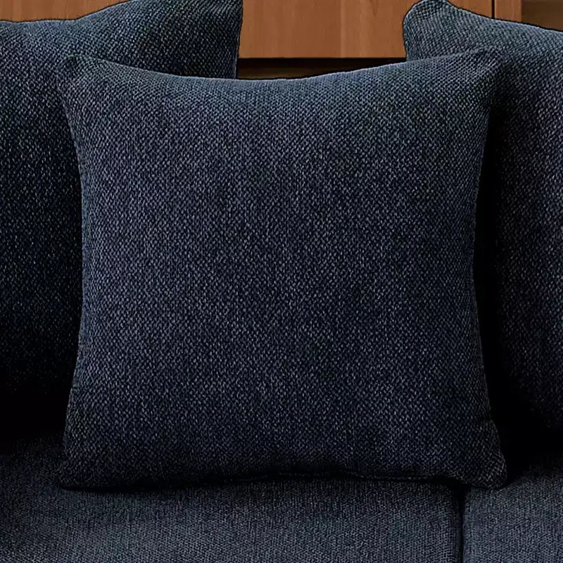 Canapé d'angle en chenille avec assise moelleuse et coussins fixes pour une utilisation polyvalente dans le salon, la chambre et le bureau