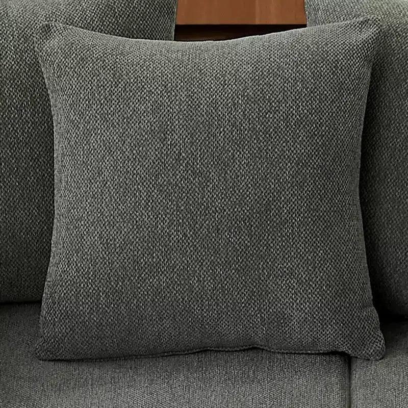 Canapé d'angle en chenille avec assise moelleuse et coussins fixes pour une utilisation polyvalente dans le salon, la chambre et le bureau