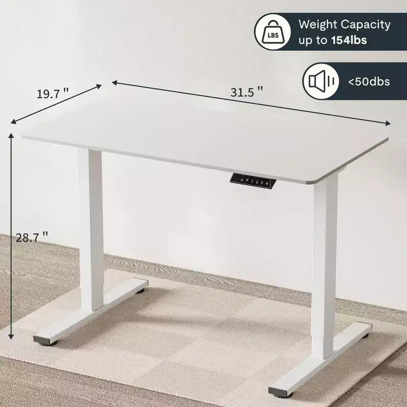 Bureau debout électrique monobloc réglable en hauteur, poste de travail informatique pour bureau à domicile, bureau assis-debout