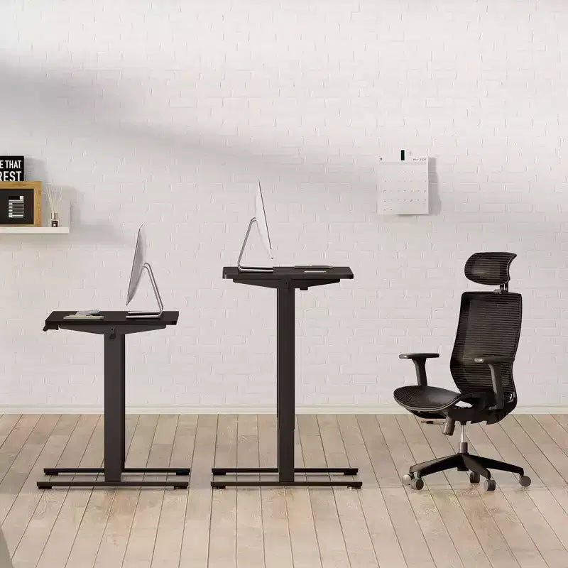 Bureau debout électrique monobloc réglable en hauteur, poste de travail informatique pour bureau à domicile, bureau assis-debout