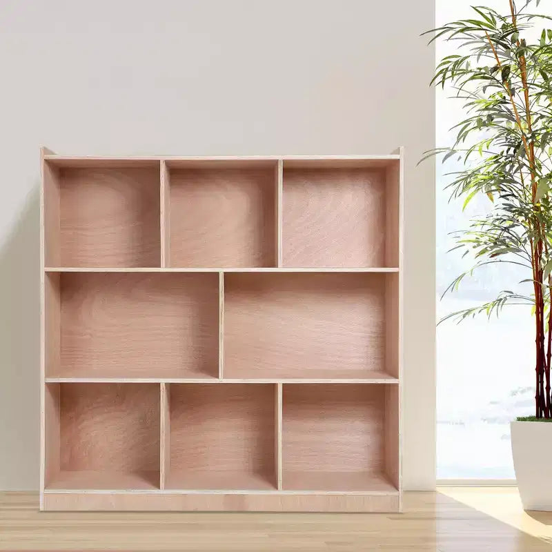 Casier de rangement pour vêtements et chapeaux 2 grands compartiments 6 petits compartiments Organiseur de rangement à domicile en bois non revêtu