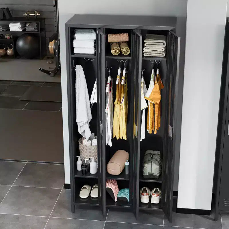 Casiers métalliques, armoires de rangement métalliques à 3 portes, solution de rangement sécurisée, parfaits pour les bureaux, les gymnases, les écoles et les maisons