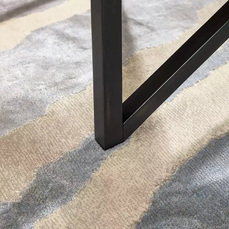 Table basse ronde en verre Okak, design moderne et simple, base en bois massif, plateau en verre trempé transparent, table d'étude pour salon ou terrasse