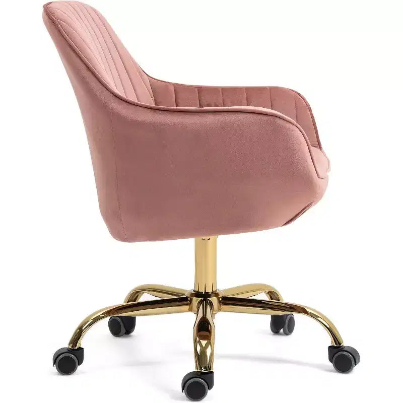 Chaise de bureau Acekool 360 pivotante en velours, dossier haut, hauteur réglable, accoudoirs rembourrés, chaise de bureau moderne