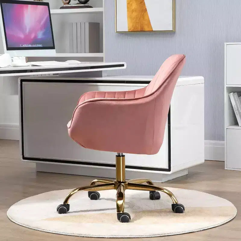 Chaise de bureau Acekool 360 pivotante en velours, dossier haut, hauteur réglable, accoudoirs rembourrés, chaise de bureau moderne