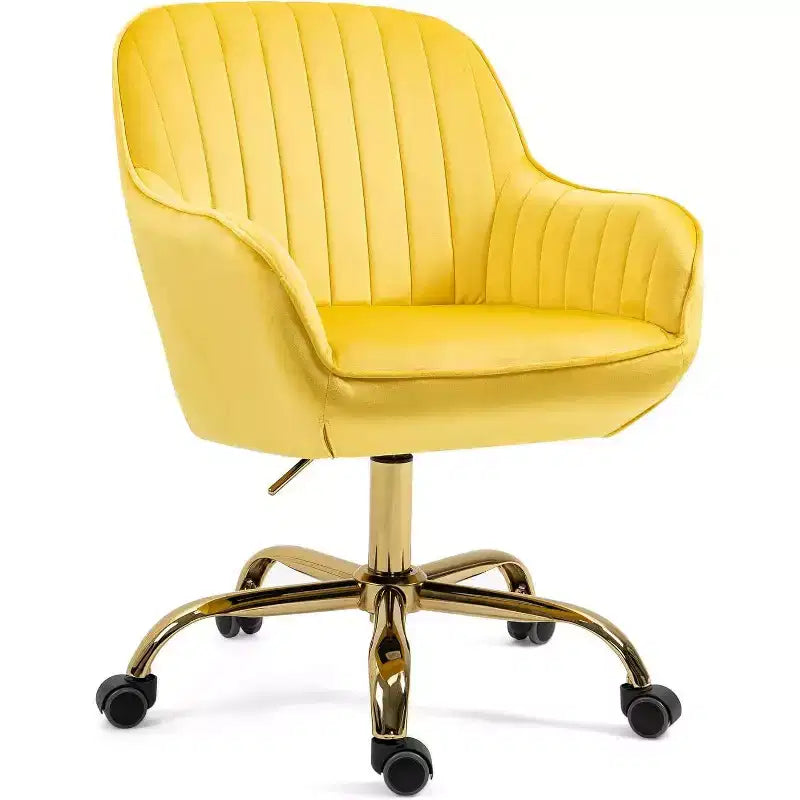 Chaise de bureau Acekool 360 pivotante en velours, dossier haut, hauteur réglable, accoudoirs rembourrés, chaise de bureau moderne