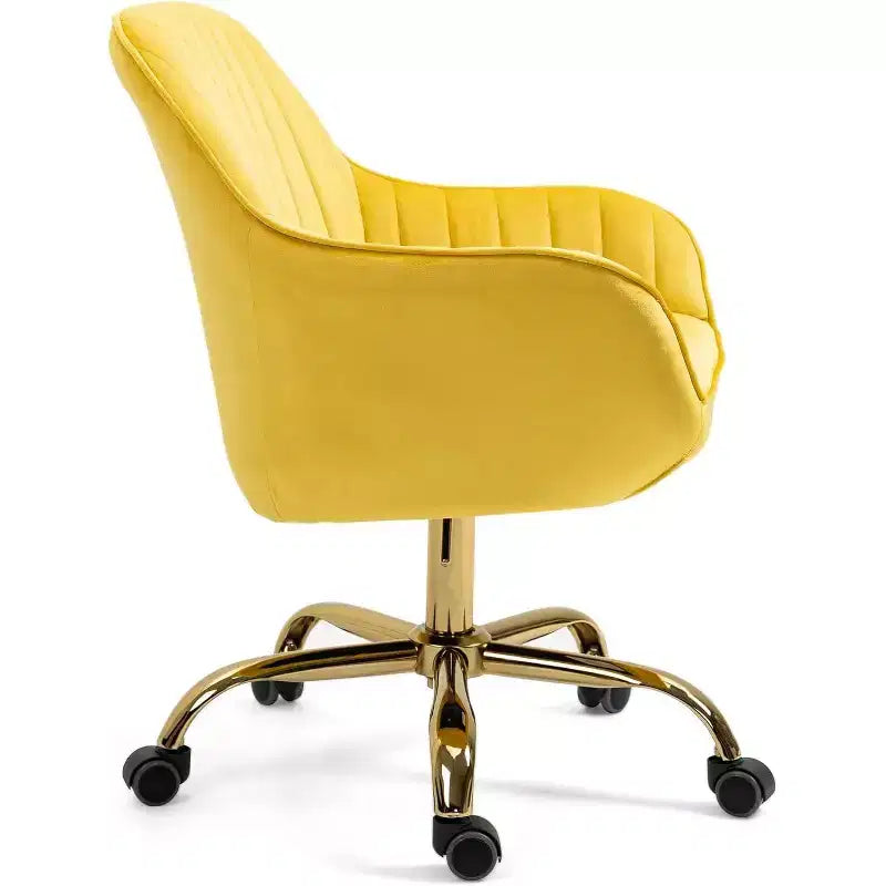 Chaise de bureau Acekool 360 pivotante en velours, dossier haut, hauteur réglable, accoudoirs rembourrés, chaise de bureau moderne