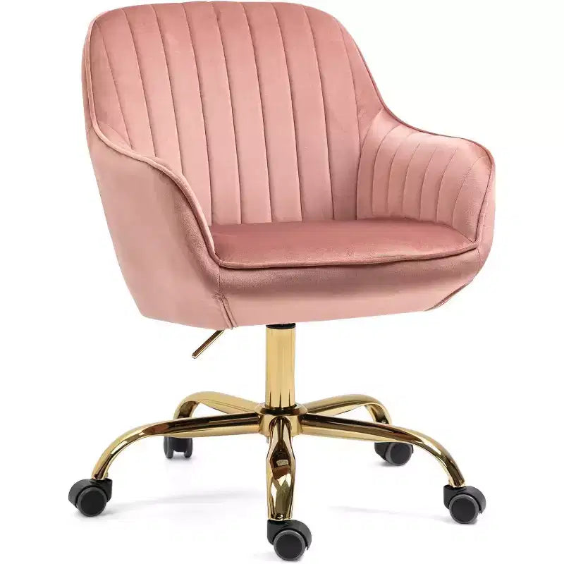 Chaise de bureau Acekool 360 pivotante en velours, dossier haut, hauteur réglable, accoudoirs rembourrés, chaise de bureau moderne