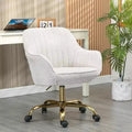 Acekool 360 Swivel Velvet Office Chair, High Back, Adjustable Height, Padded Armrests, Modern Desk Chair