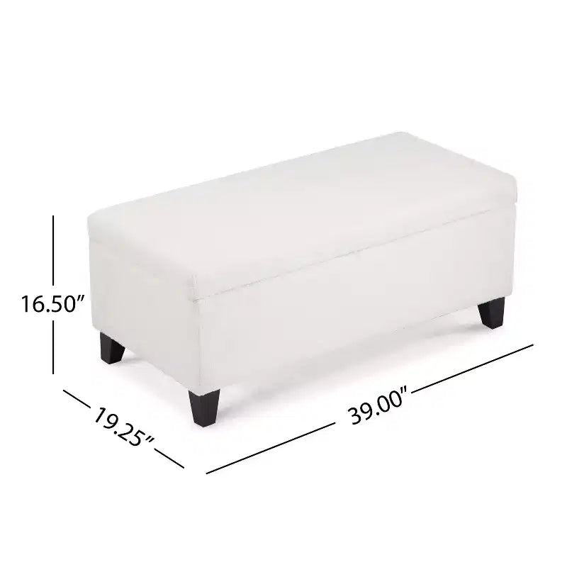 Christopher Knight Lumine Pouf de rangement moderne rembourré en bouclé avec couvercle à charnière