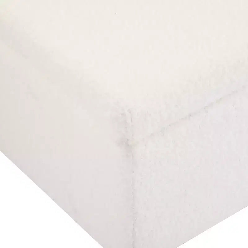 Christopher Knight Lumine Pouf de rangement moderne rembourré en bouclé avec couvercle à charnière