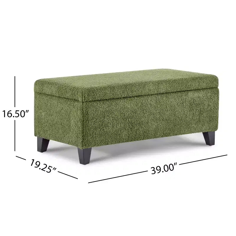 Christopher Knight Lumine Pouf de rangement moderne rembourré en bouclé avec couvercle à charnière