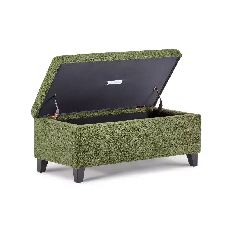 Christopher Knight Lumine Pouf de rangement moderne rembourré en bouclé avec couvercle à charnière