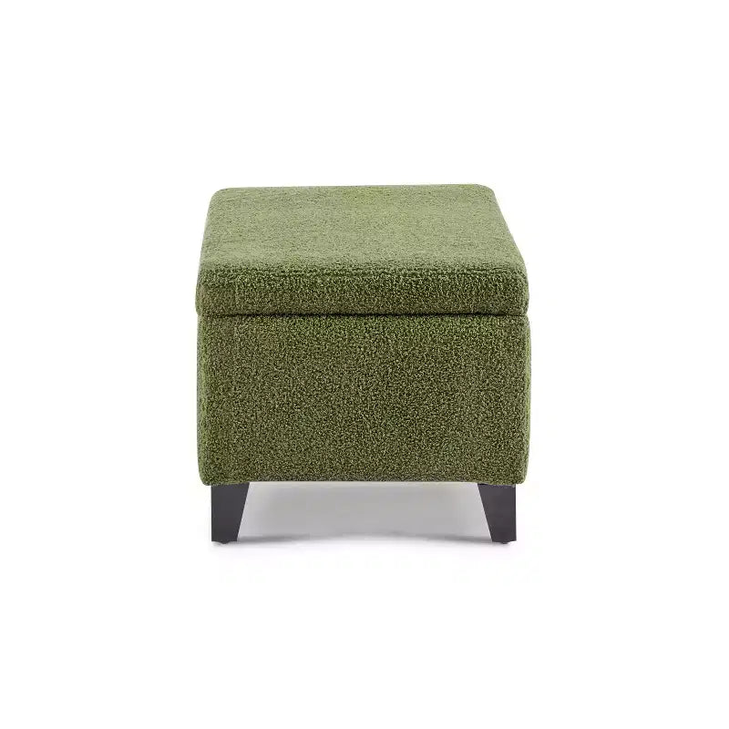 Christopher Knight Lumine Pouf de rangement moderne rembourré en bouclé avec couvercle à charnière