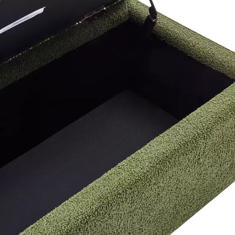 Christopher Knight Lumine Pouf de rangement moderne rembourré en bouclé avec couvercle à charnière