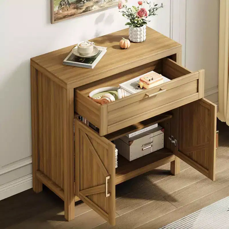 Acekool Buffet Bahut Commode de Rangement, Console Moderne de Ferme de 34 po, 2 Portes et Étagère Réglable pour Entrée, Salon, Cuisine