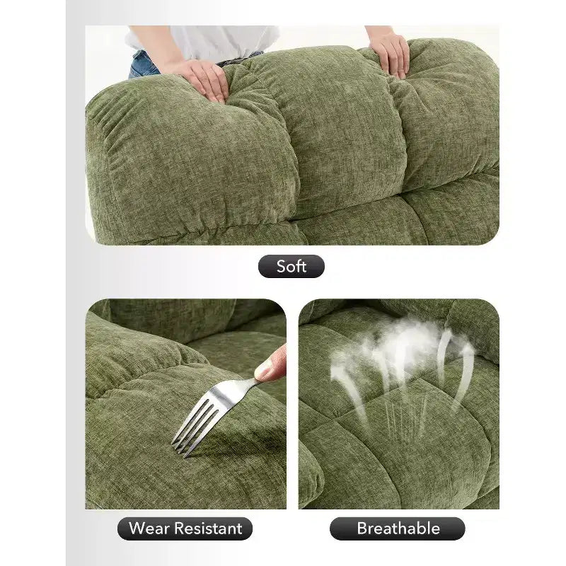 Fauteuil inclinable pivotant Acekool avec rotation à 360°, bascule à 30° et inclinaison à 135°, revêtement en chenille et cadre en acier pour petits espaces