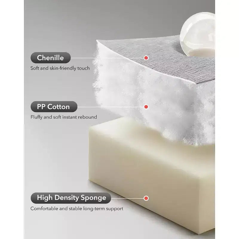 Fauteuil inclinable pivotant Acekool avec rotation à 360°, bascule à 30° et inclinaison à 135°, revêtement en chenille et cadre en acier pour petits espaces