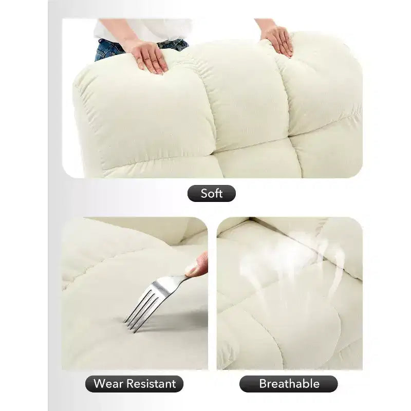 Fauteuil inclinable pivotant Acekool avec rotation à 360°, bascule à 30° et inclinaison à 135°, revêtement en chenille et cadre en acier pour petits espaces
