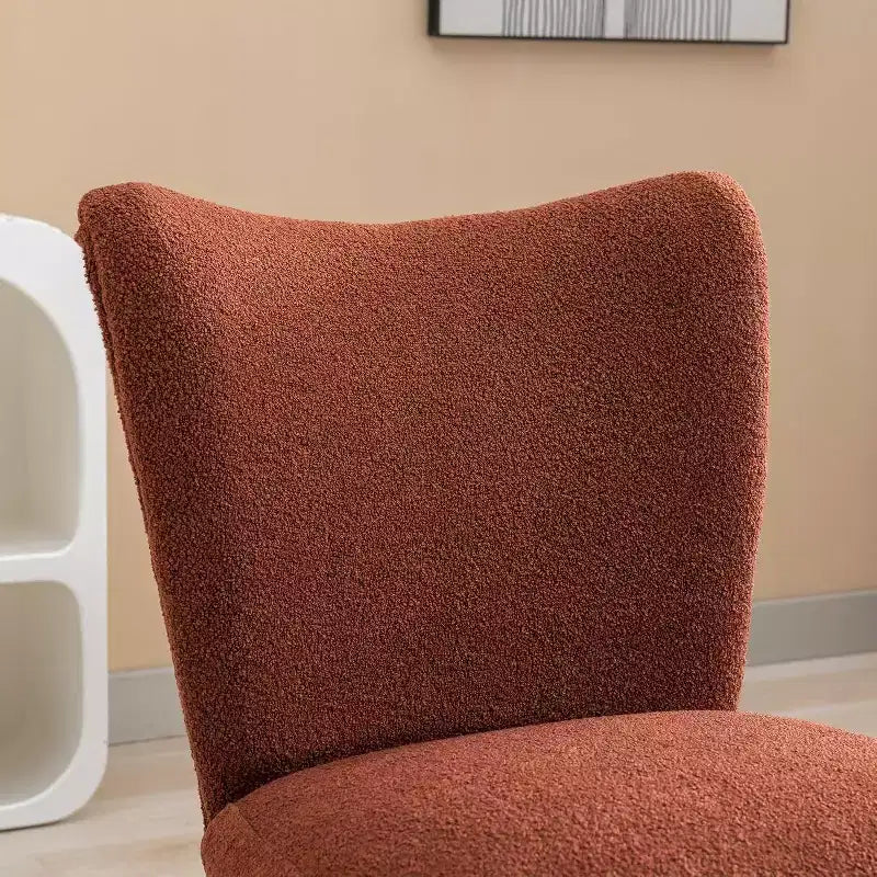 Acekool Fauteuil d'appoint moderne sans accoudoirs, chaise latérale rembourrée avec pieds en bois pour salon, chambre, bureau, hôtel
