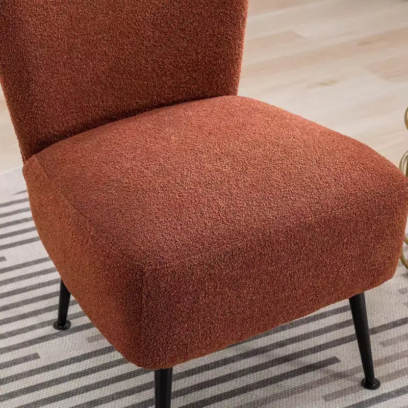 Acekool Fauteuil d'appoint moderne sans accoudoirs, chaise latérale rembourrée avec pieds en bois pour salon, chambre, bureau, hôtel