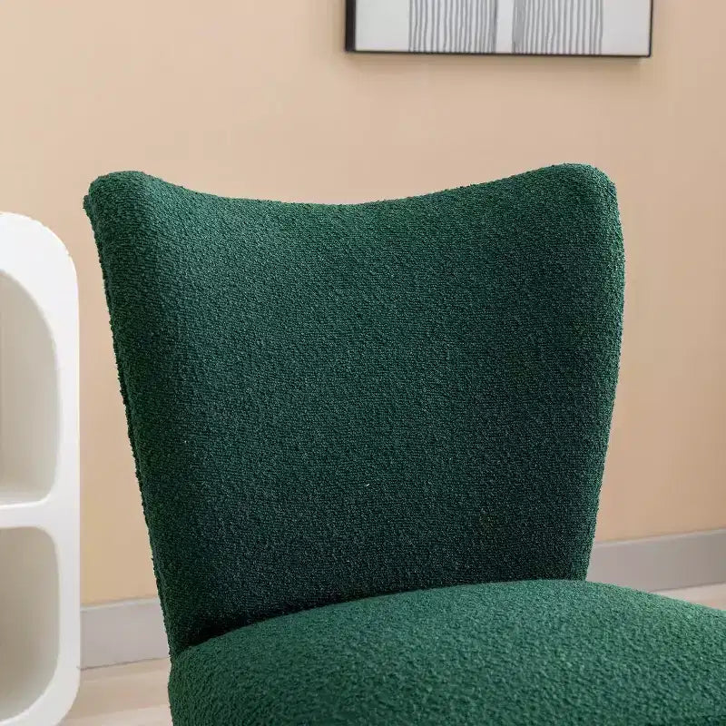 Acekool Fauteuil d'appoint moderne sans accoudoirs, chaise latérale rembourrée avec pieds en bois pour salon, chambre, bureau, hôtel