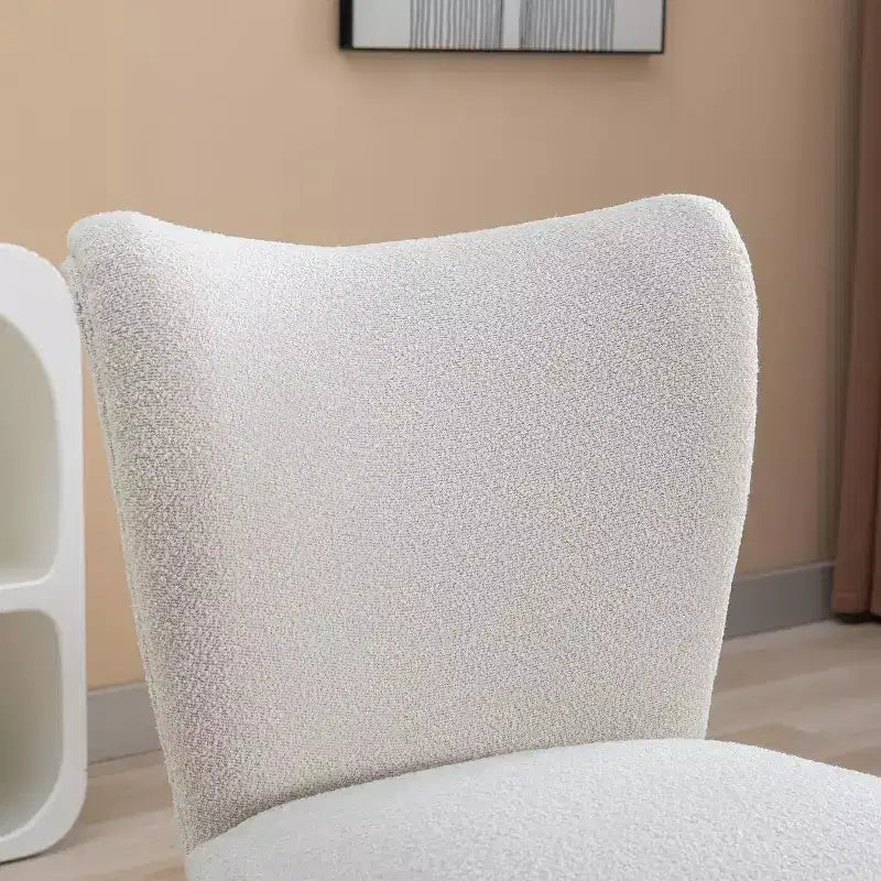 Acekool Fauteuil d'appoint moderne sans accoudoirs, chaise latérale rembourrée avec pieds en bois pour salon, chambre, bureau, hôtel