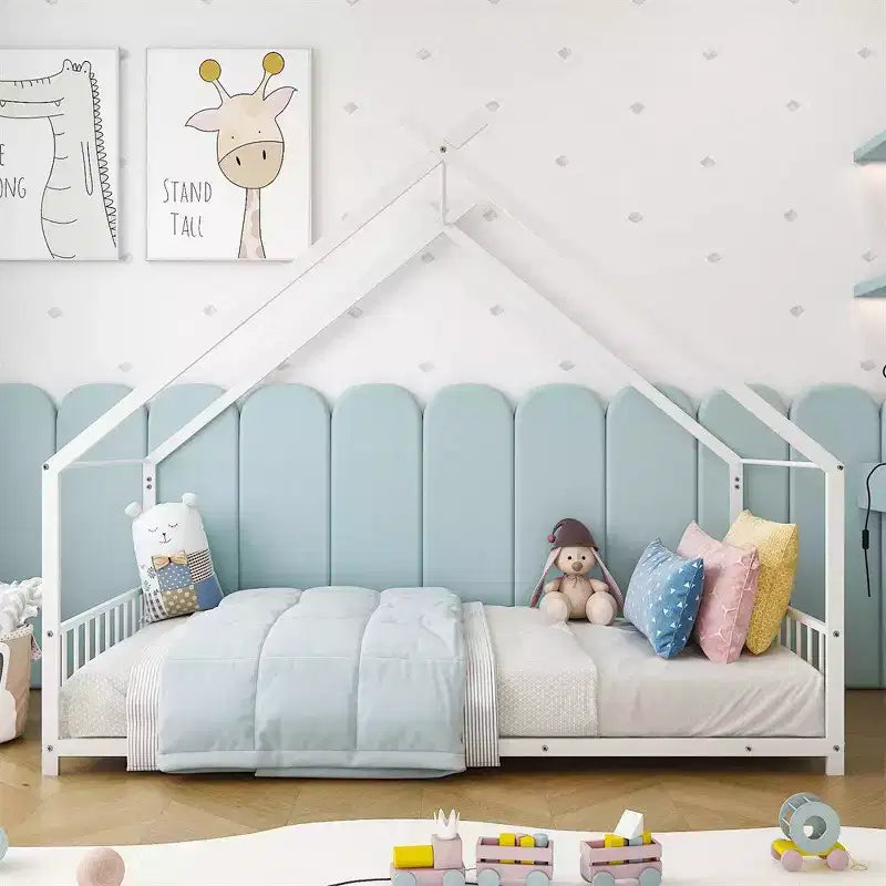 Karl Home Lit cabane Montessori en métal taille jumeau pour enfants