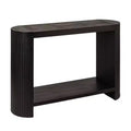 Storied Home Modern Black Rounded-Edge Console Table
