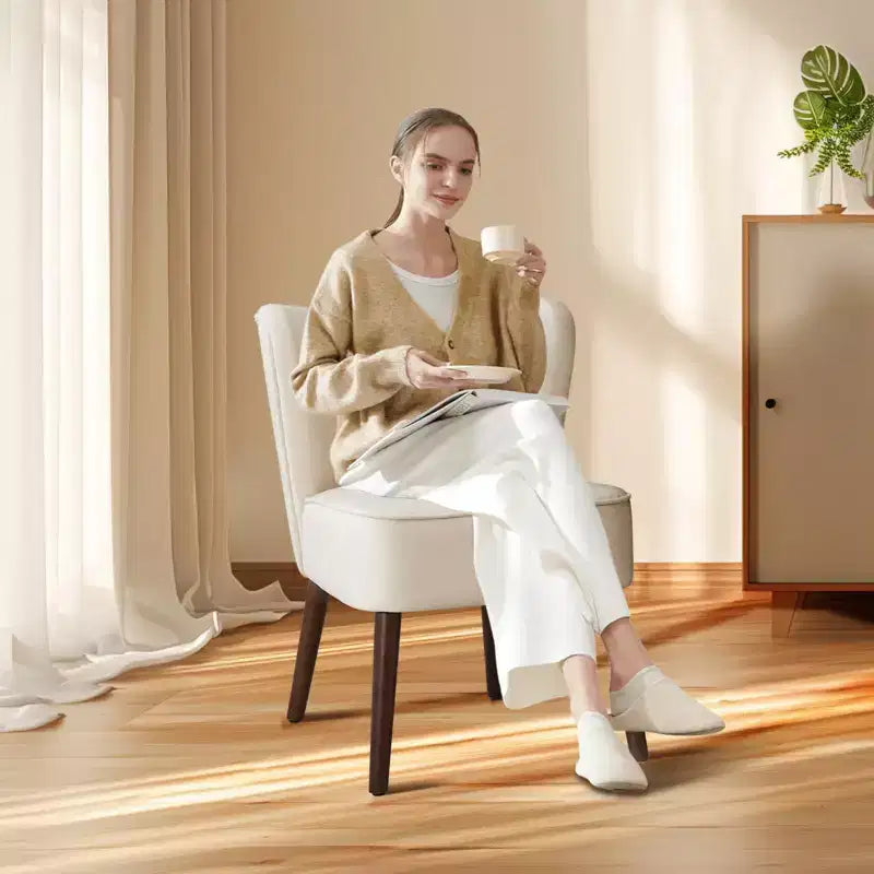 Fauteuil d'appoint moderne en velours avec pieds en bois, chaise longue sans accoudoirs pour salon, chambre à coucher, siège rembourré doux, supporte 136 kg