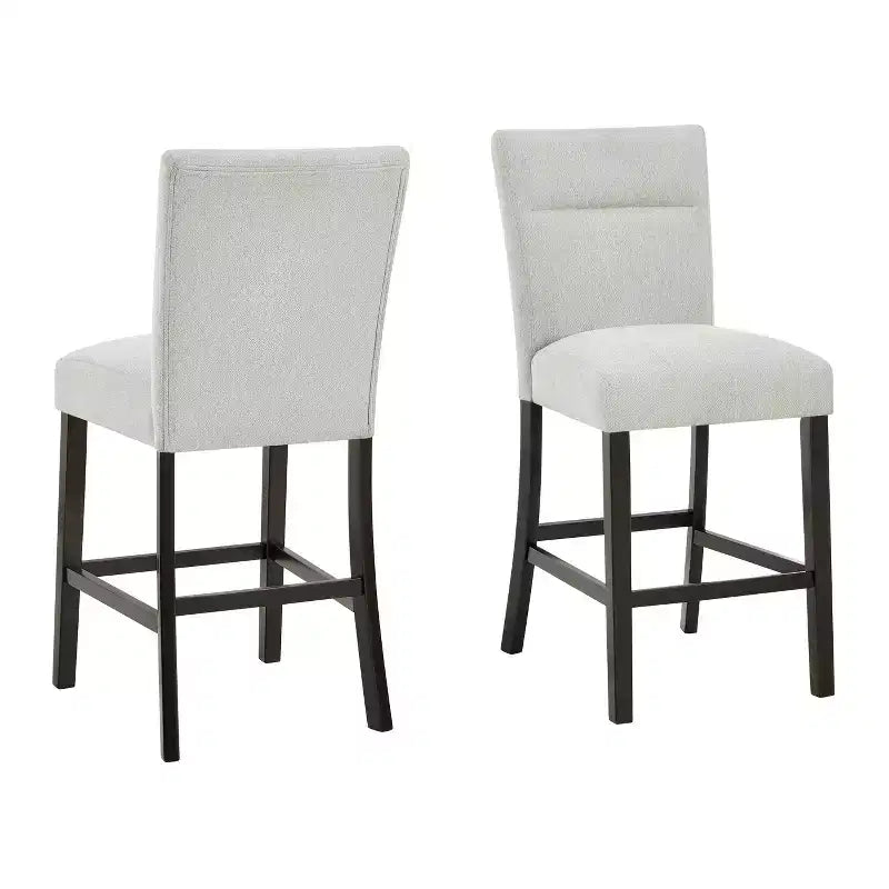 Tabourets de comptoir rembourrés modernes Roundhill Furniture Cavira, lot de 2, gris