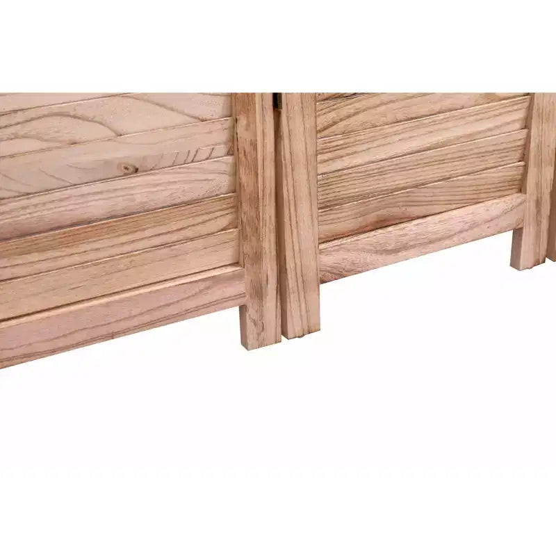 MAYEERTY Séparateur de pièce pliant 4 panneaux en bois massif Naturel pour maison/bureau 140,2 x 165,1 cm