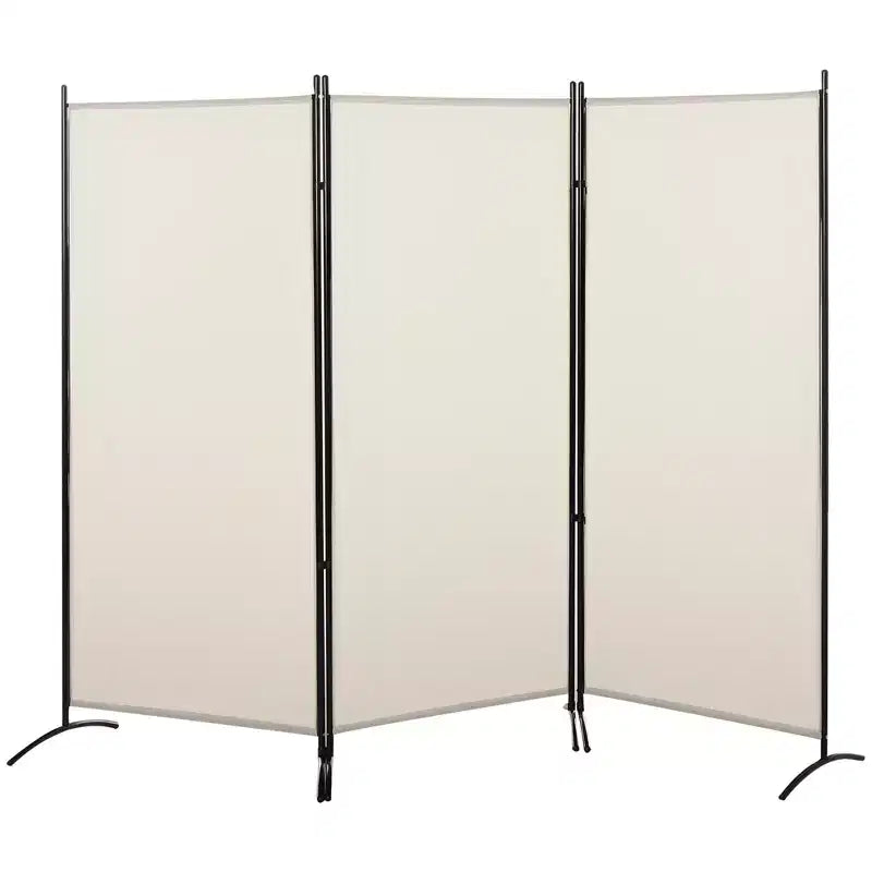 MAYEERTY Paravent 3 Panneaux Intérieur Cloison de Séparation pour Maison Beige 99.5x71.75x19.75