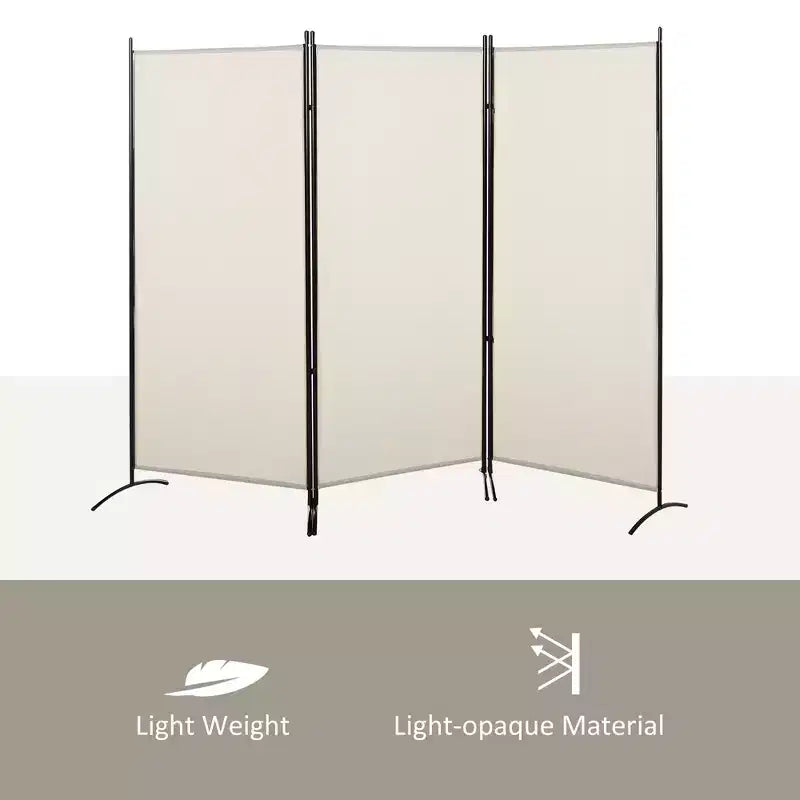 MAYEERTY Paravent 3 Panneaux Intérieur Cloison de Séparation pour Maison Beige 99.5x71.75x19.75