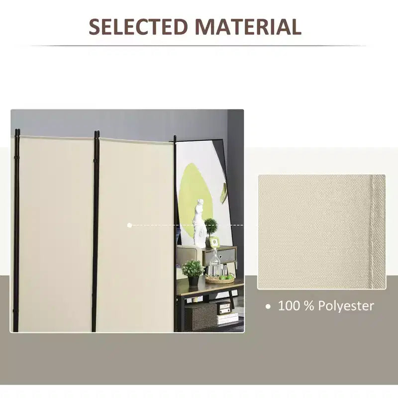 MAYEERTY Paravent 3 Panneaux Intérieur Cloison de Séparation pour Maison Beige 99.5x71.75x19.75