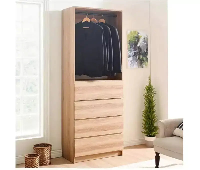 Placard de plain-pied HomeStock Prosper 32 en bois avec quatre tiroirs