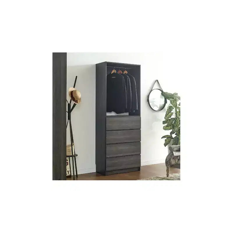 Placard de plain-pied HomeStock Prosper 32 en bois avec quatre tiroirs
