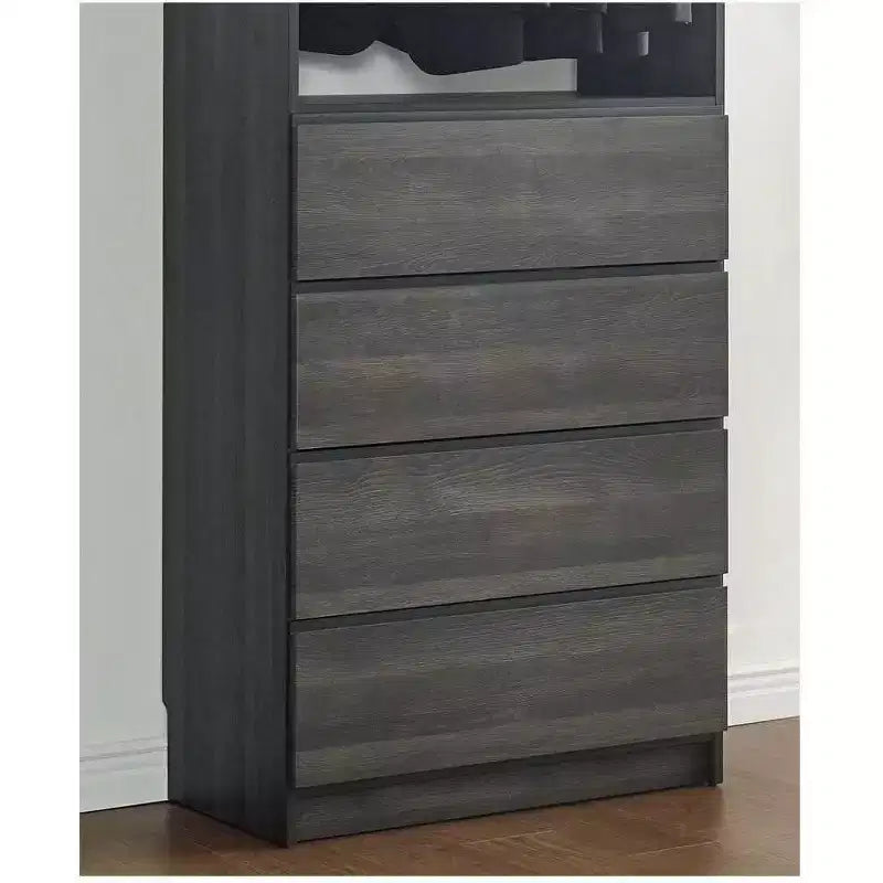 Placard de plain-pied HomeStock Prosper 32 en bois avec quatre tiroirs