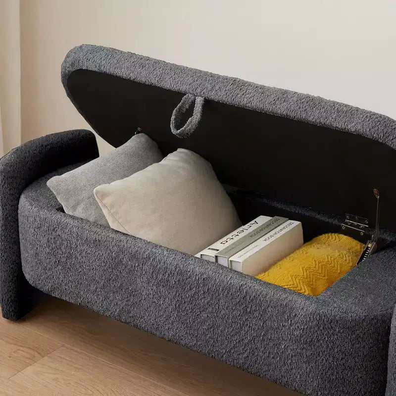 Banc Coffre de Rangement Polyvalent Grande Taille TUYOHW : Spacieux, Durable et Élégant pour Toute Pièce, Gris