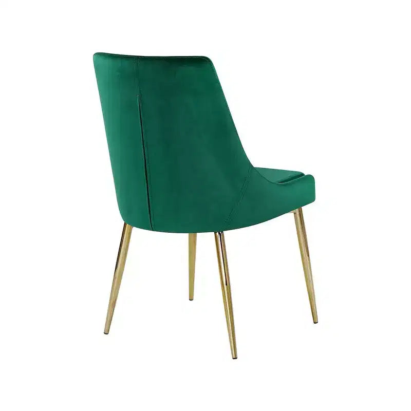 Meridian Furniture Karina, chaise de salle à manger en velours, ensemble de 2