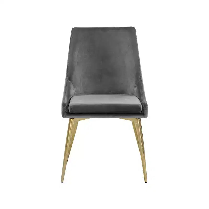 Meridian Furniture Karina, chaise de salle à manger en velours, ensemble de 2